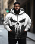 Big & Tall Athletic Skull Hoodie for big men view 1