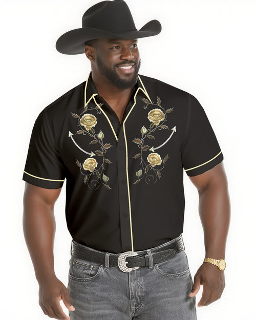 Big & Tall Western Short Sleeve Shirt for big men view 1