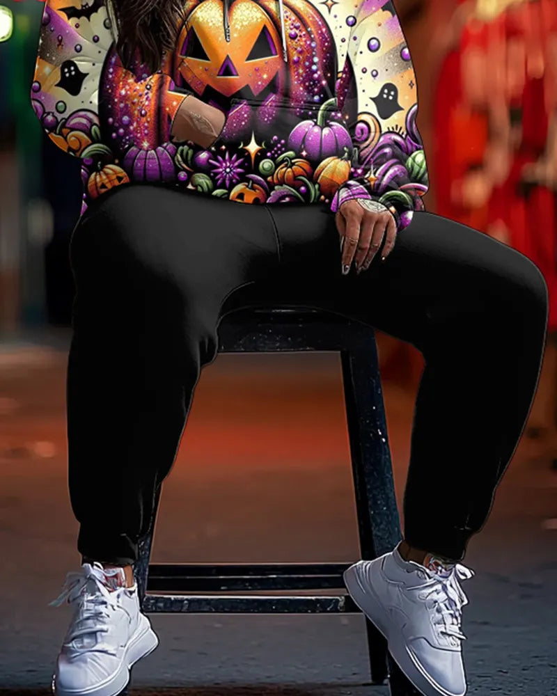 Big & Tall Graphic Hoodie Sweatpants Set for big men view 3