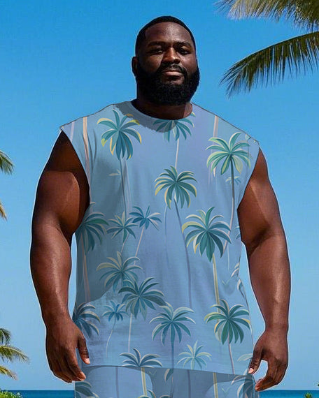 Big & Tall Hawaiian Tropical Two-piece Set for big men view 2