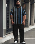 Big & Tall Striped Graphic Jeans for big men view 1