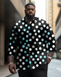 Big & Tall Plaid Business Casual Long Sleeve Shirt for big men