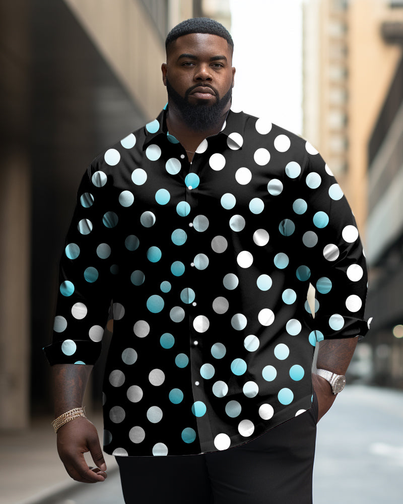Big & Tall Plaid Business Casual Long Sleeve Shirt for big men