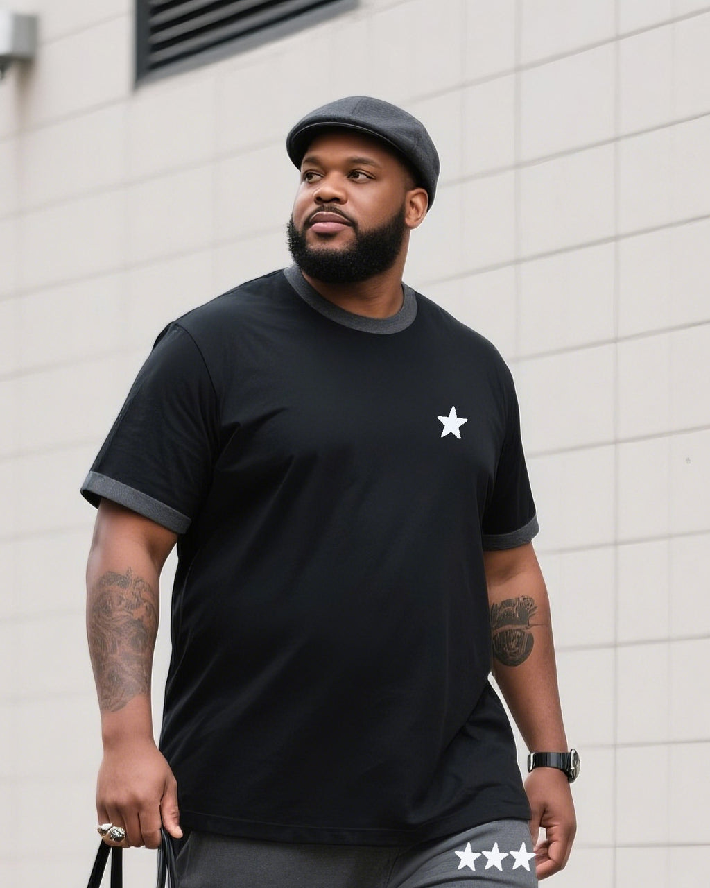 Big & Tall Streetwear Two-piece Set for big men view 2
