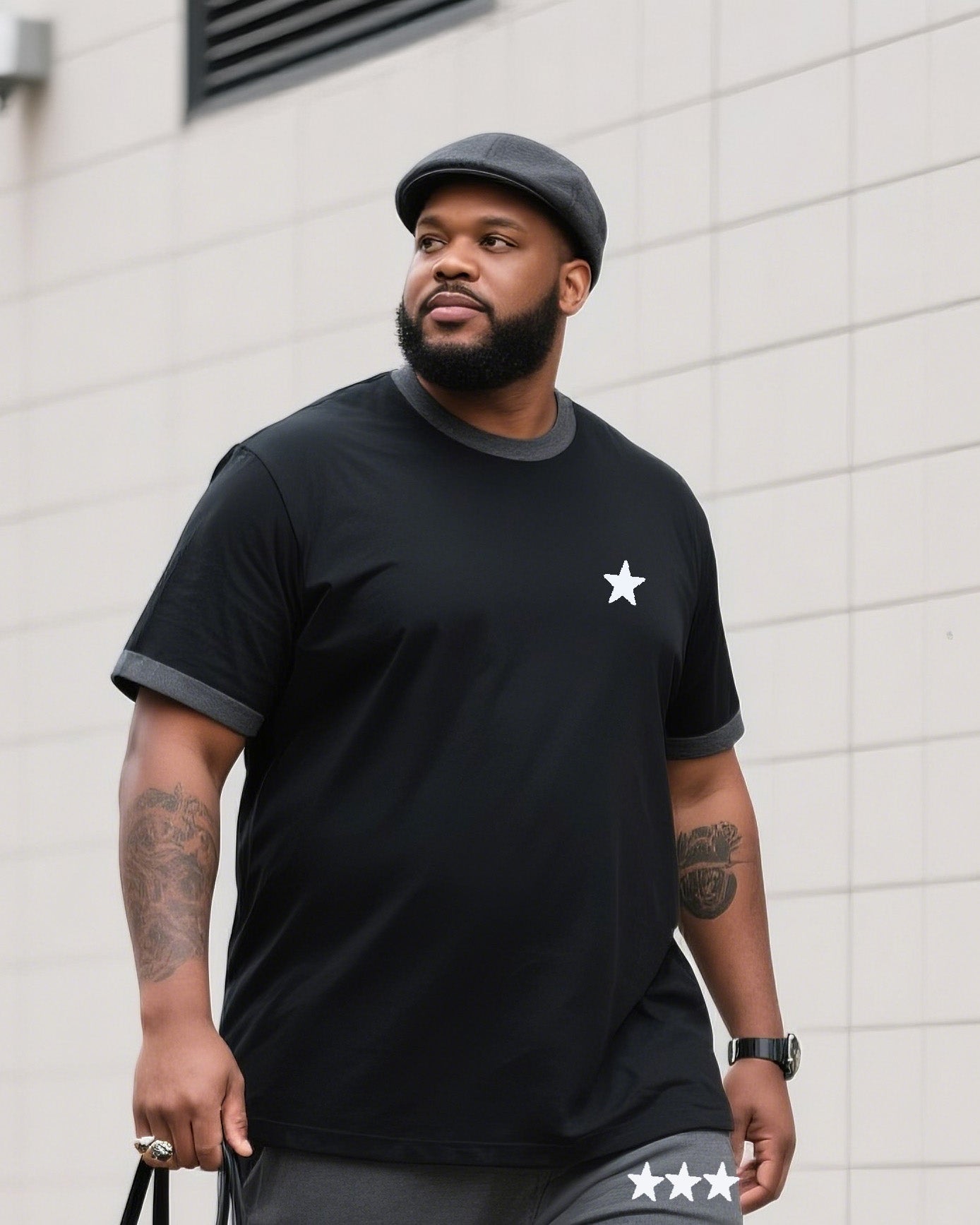 Big & Tall Streetwear Two-piece Set for big men view 2