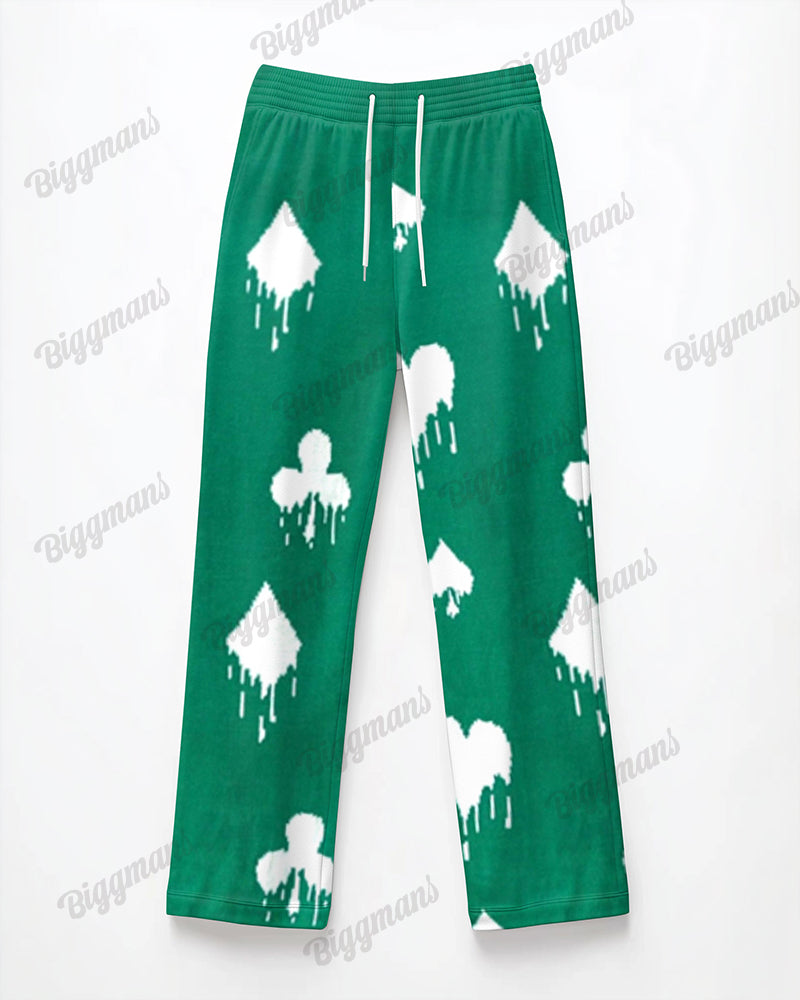 Big & Tall Colorblock Streetwear T-Shirt Pants Set for big men view 5