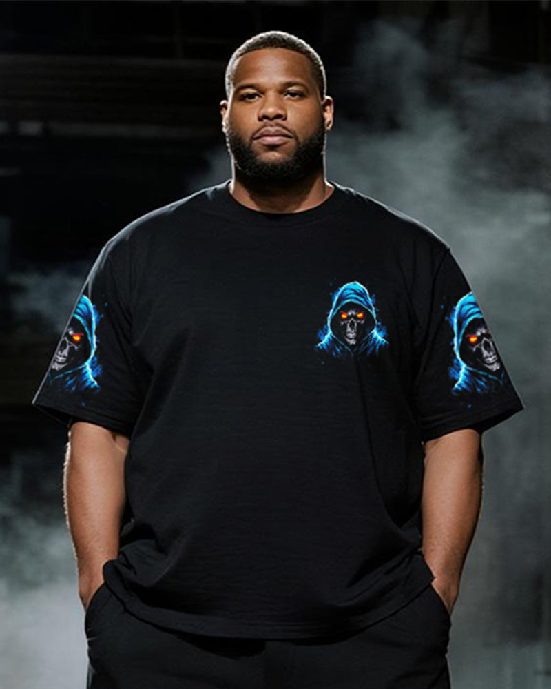 Big & Tall Graphic Graffiti T-Shirt Pants Set for big men view 5