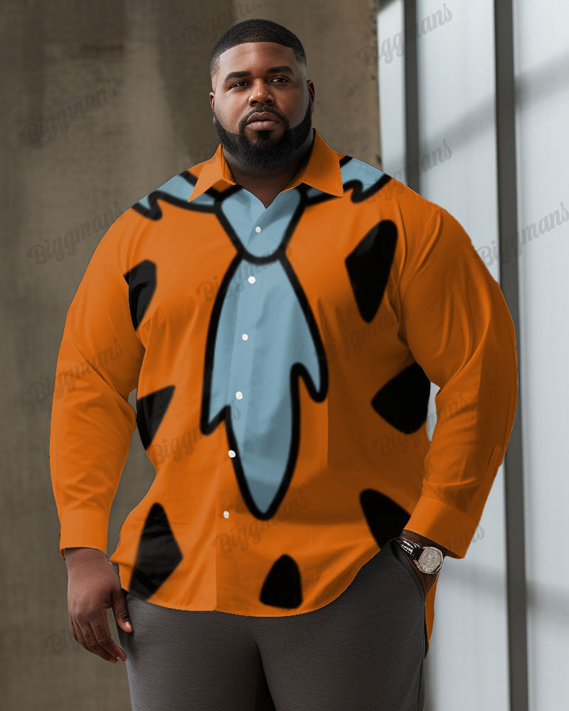 Big & Tall Graphic Vintage Long Sleeve Shirt for big men