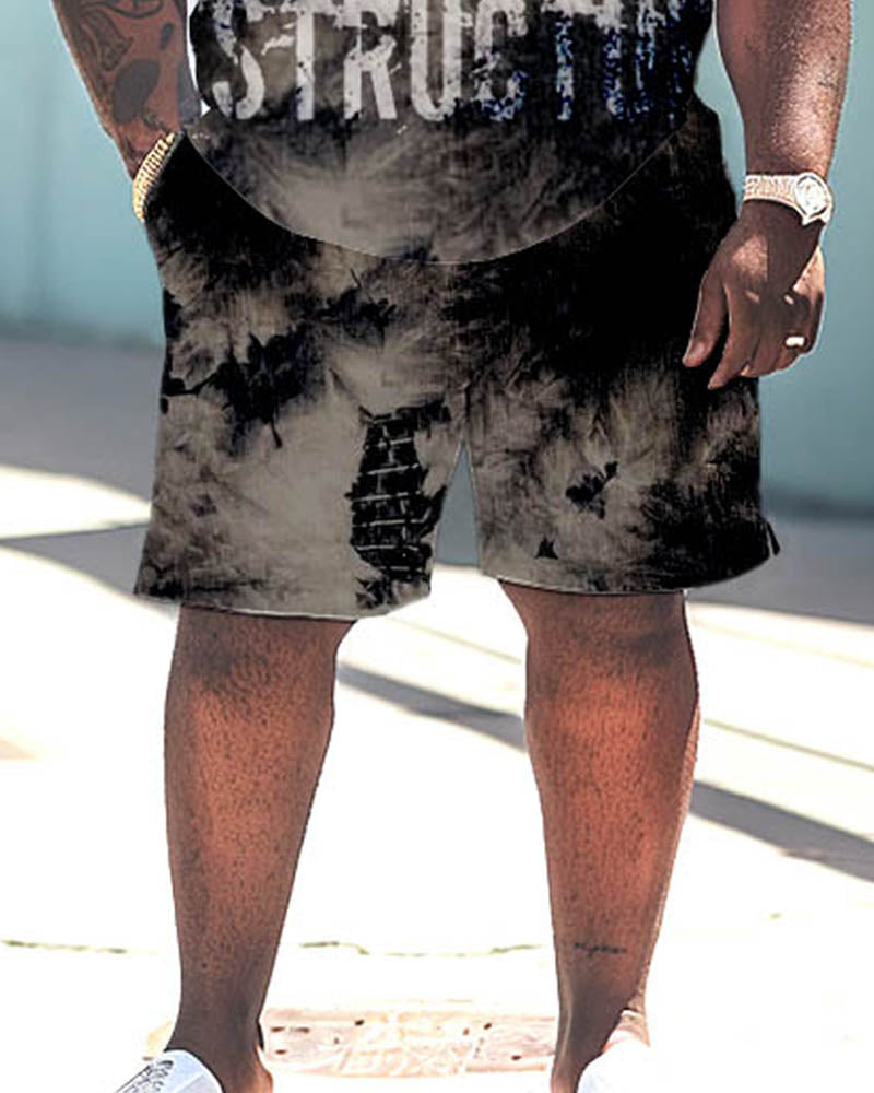 Big & Tall Graphic Splash Ink Two-piece Set for big men view 4