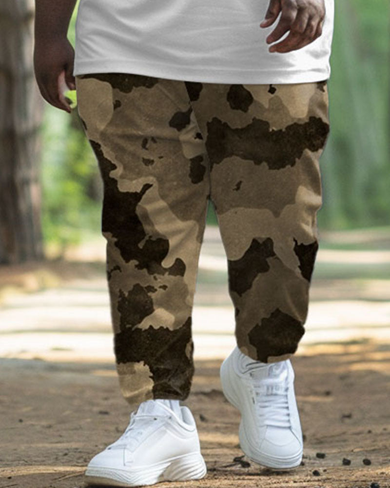 Big & Tall Graphic T-Shirt Pants Set for big men view 3
