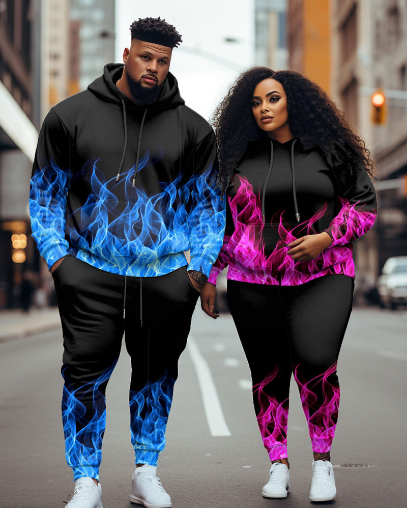 Big & Tall Graffiti Hoodie Sweatpants Set for big men view 1