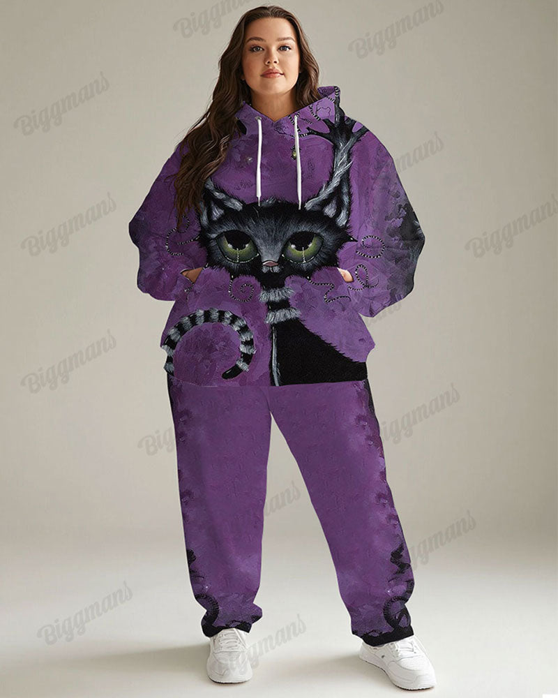 Big & Tall Graphic Hoodie Sweatpants Set for big men view 1