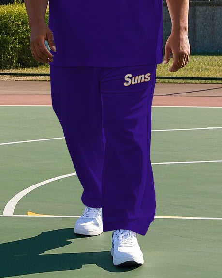 Big & Tall Graphic T-Shirt Pants Set for big men view 3