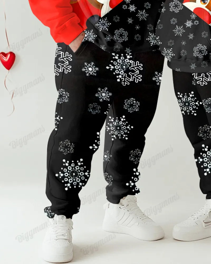 Big & Tall Graphic Hoodie Sweatpants Set for big men view 3