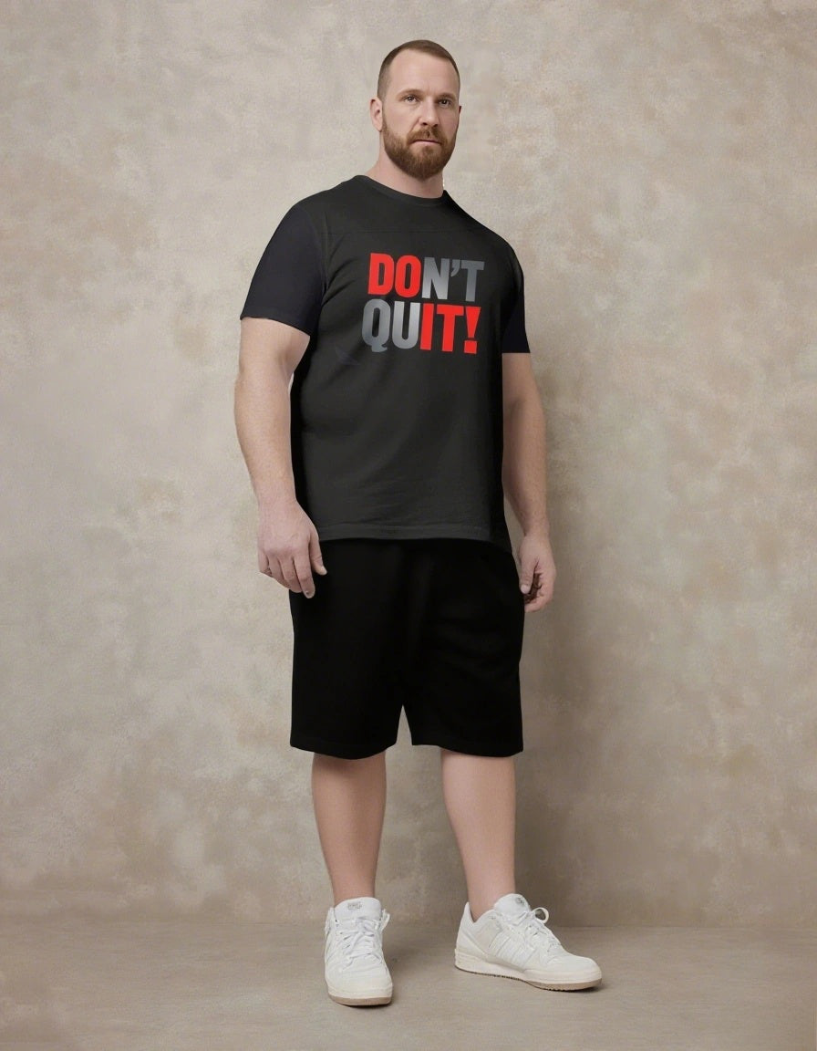 Big & Tall Graphic Streetwear Two-piece Set for big men view 1
