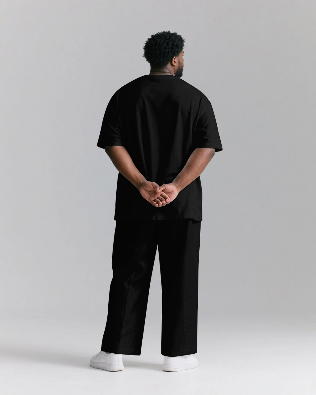 Big & Tall Streetwear T-Shirt Pants Set for big men view 3