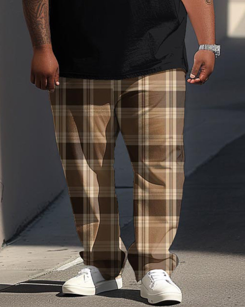 Big & Tall Graphic Streetwear Two-piece Set for big men view 3
