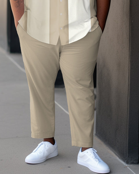 Big & Tall Geometric T-Shirt Pants Set for big men view 3