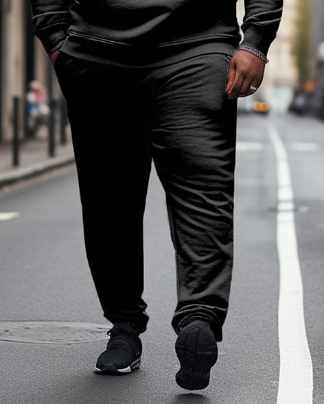 Big & Tall Graphic Hoodie Sweatpants Set for big men view 3