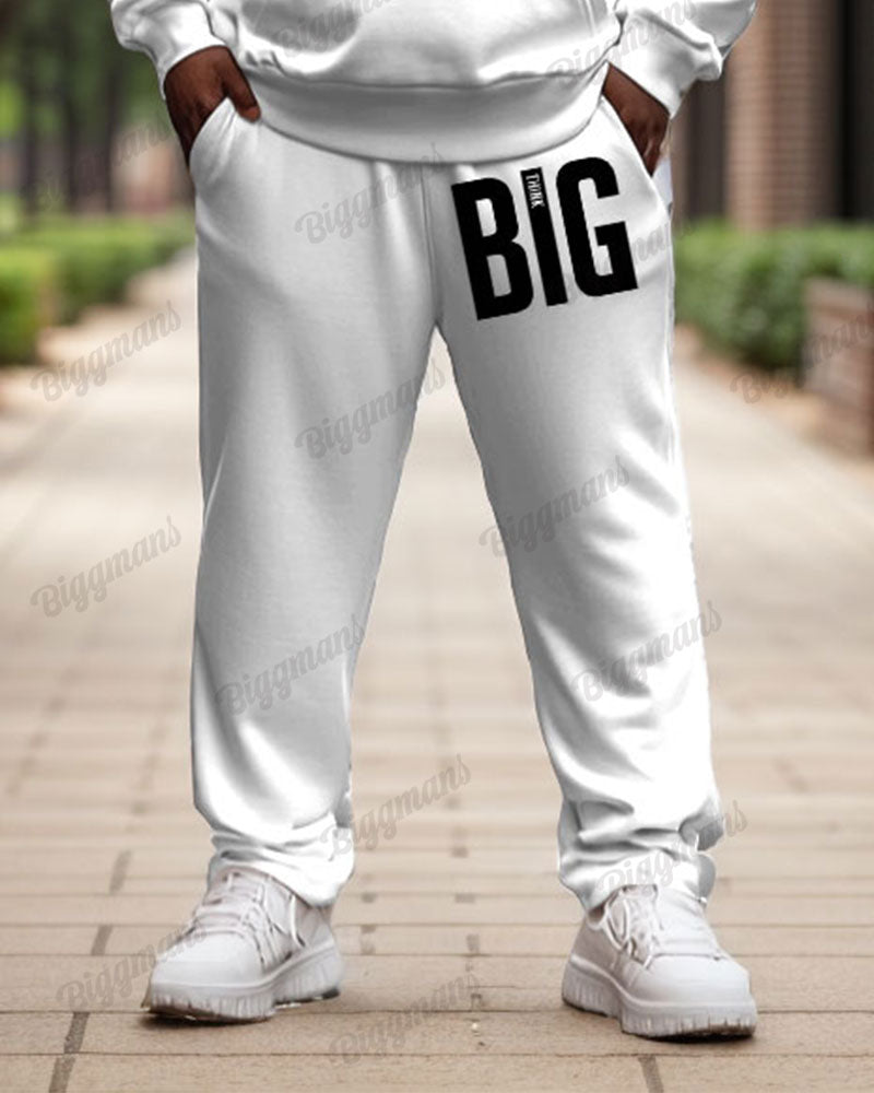Big & Tall Graphic Hoodie Sweatpants Set for big men view 3