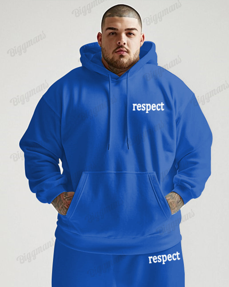 Big & Tall Graphic Hoodie Sweatpants Set for big men view 2