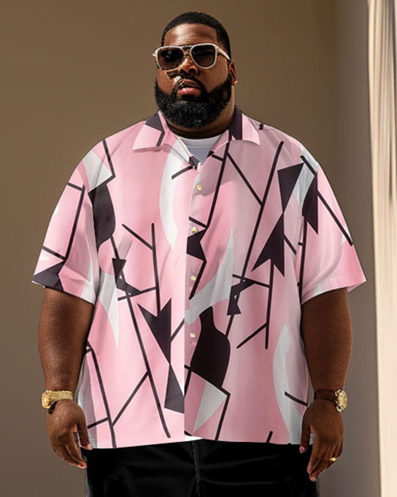 Big & Tall Geometric Graphic Jeans for big men view 3