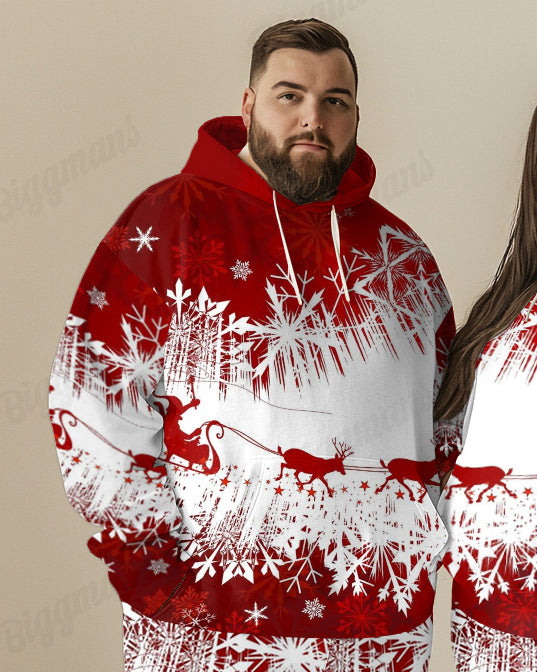 Big & Tall Graphic Hoodie Sweatpants Set for big men view 3