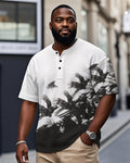 Big & Tall Black White Graphic T-Shirt for big men view 1