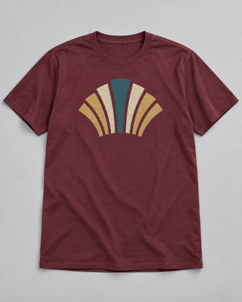 Burgundy Brass Fanrail T-shirt only, front product view