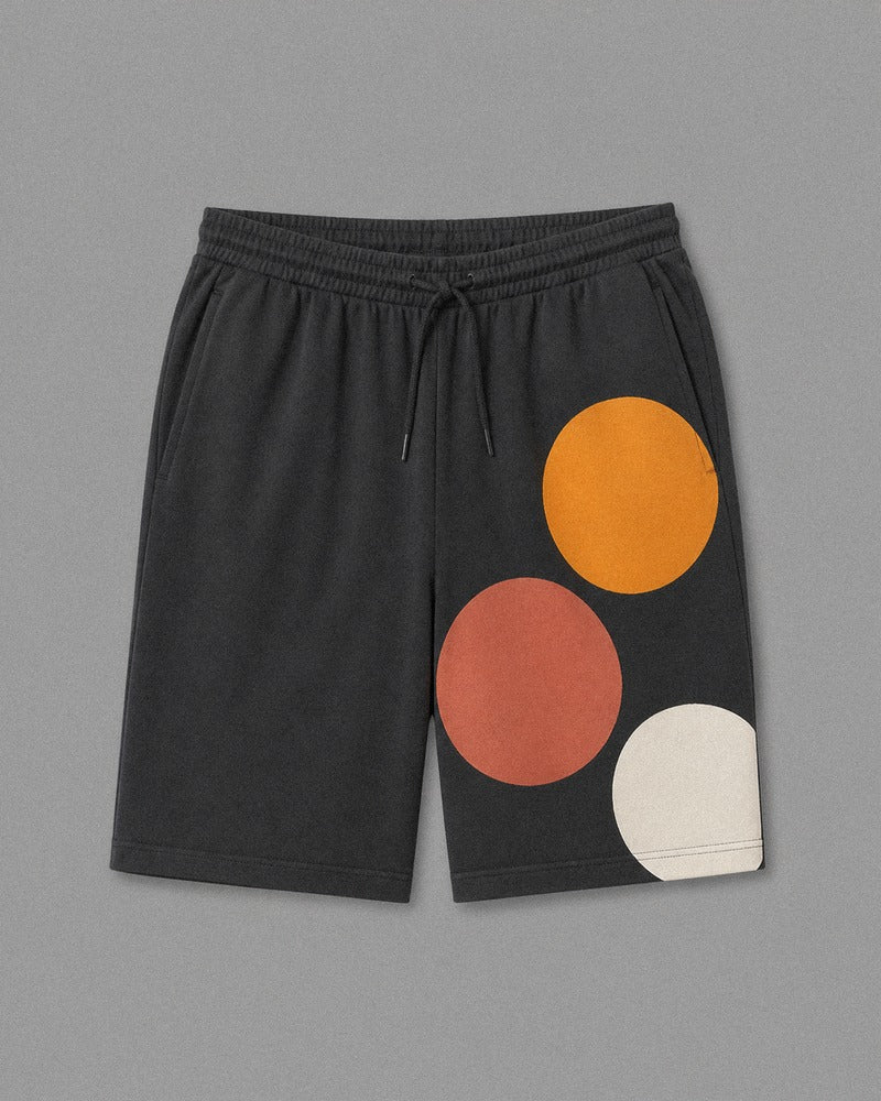 Charcoal Kinetic Dot big and tall shorts only, front product view
