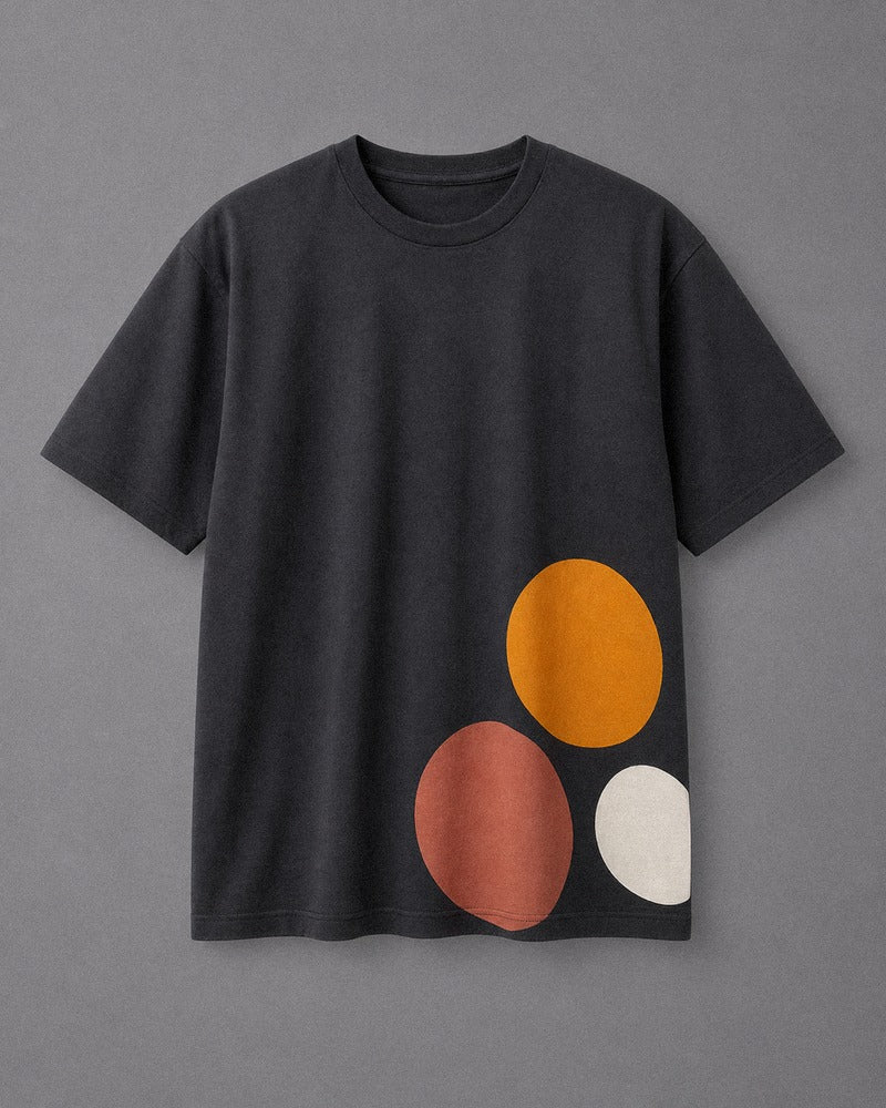 Charcoal Kinetic Dot big and tall t-shirt only, front product view