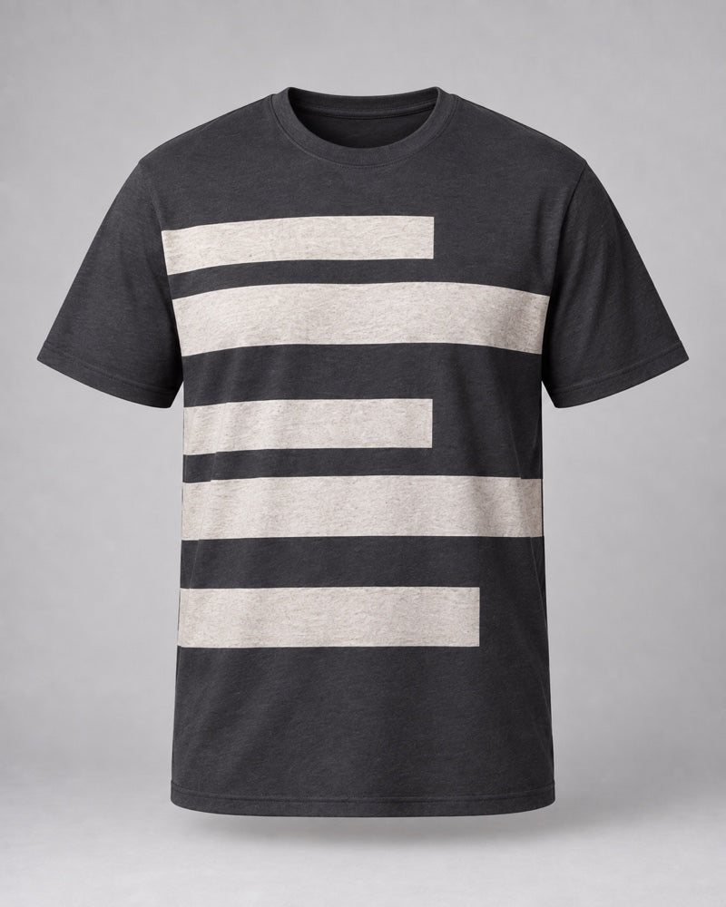 Charcoal Oat Wide Track T-shirt only, front product view