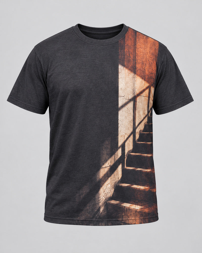 Charcoal Rust Stairwell Light T-shirt only, front product view
