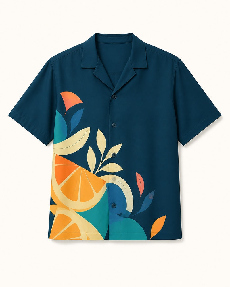 Citrus Tide pocket-free big and tall camp shirt only, front product view