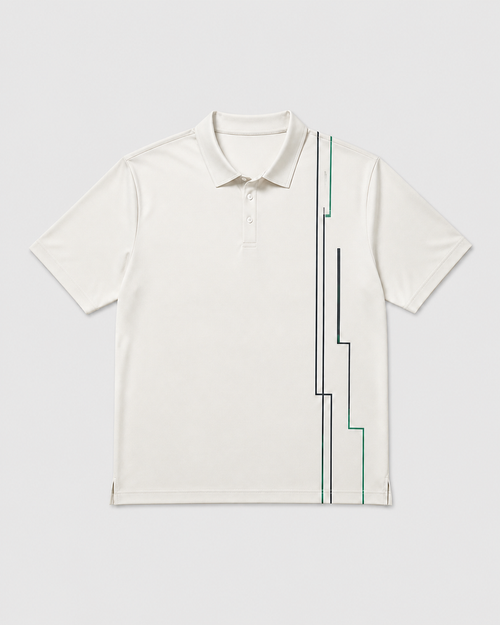 Cloudline Frame big and tall off-white short-sleeve polo shirt, front view