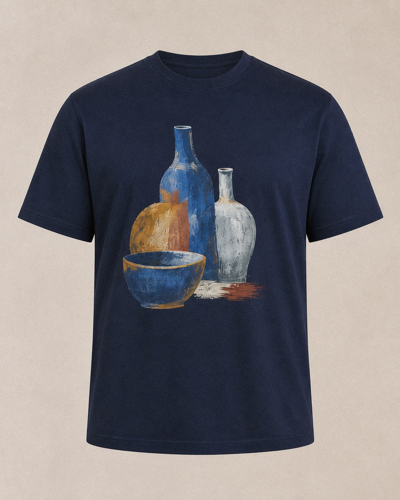 Cobalt Vessel Study big and tall t-shirt only, front product view