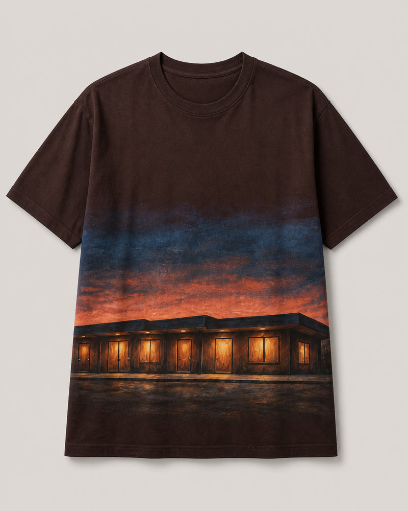 Cocoa Motel Glow big and tall t-shirt only, front product view