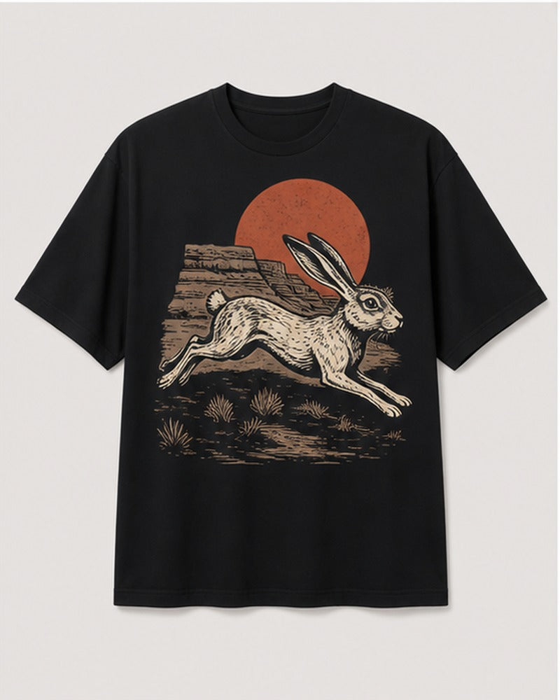 Dust Mesa Jackrabbit big and tall t-shirt only, front product view