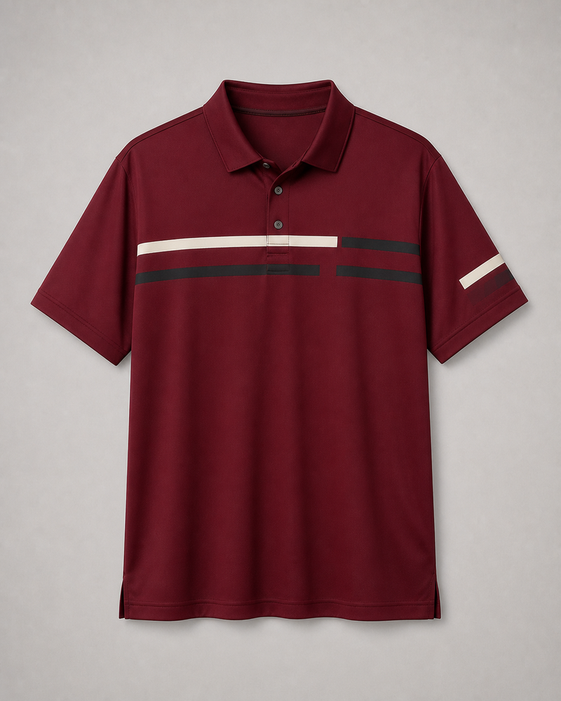 Garnet Barline big and tall short-sleeve polo shirt only, front product view