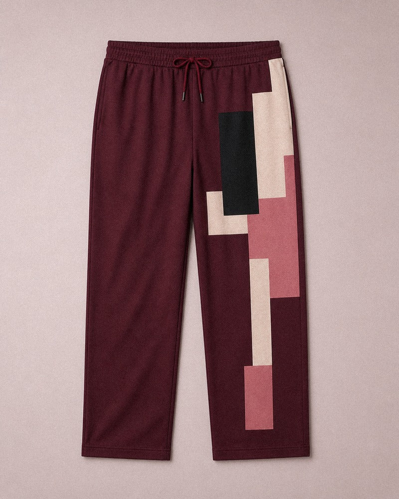 Garnet Paper Grid big and tall pants only, front product view