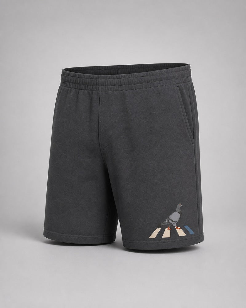 Graphite Pigeon Crosswalk big and tall shorts only, front product view