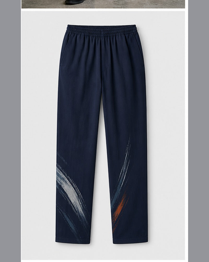 Indigo Brushflow big and tall pants only, front product view