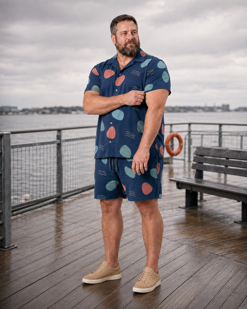 Indigo Coral Beach Glass Scatter outfit worn at a public ferry landing