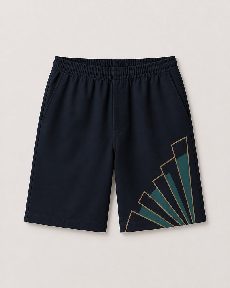 Ink Fancrest big and tall knee-length shorts only, front product view
