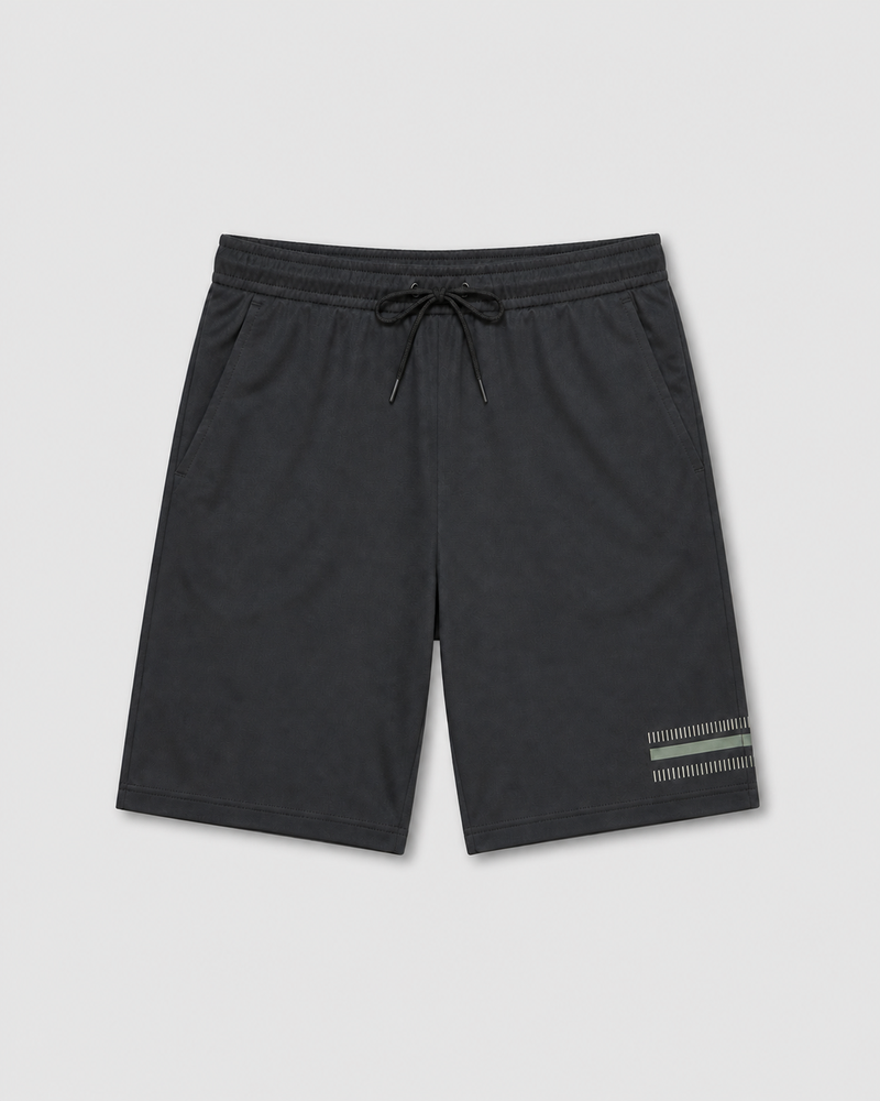Jade Interval big and tall charcoal knee-length shorts, front view