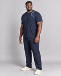 Midnight Oat Civic Arch complete T-shirt and pants set, full body studio view