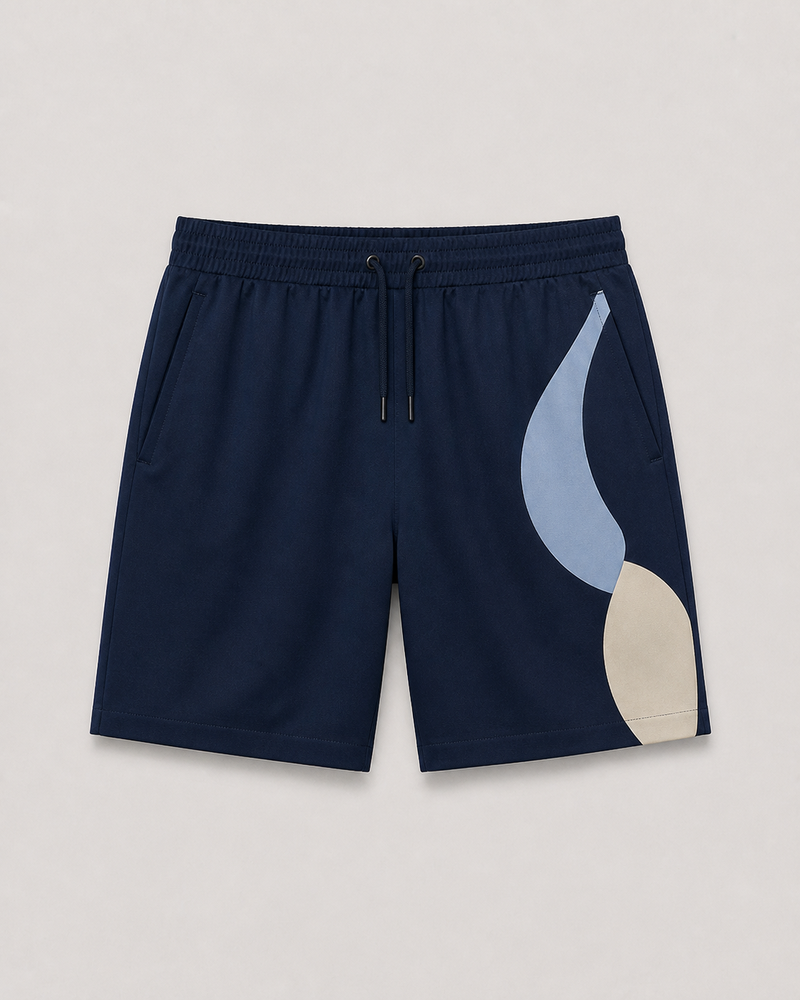 Moonlit Cadence big and tall knee-length shorts only, front product view