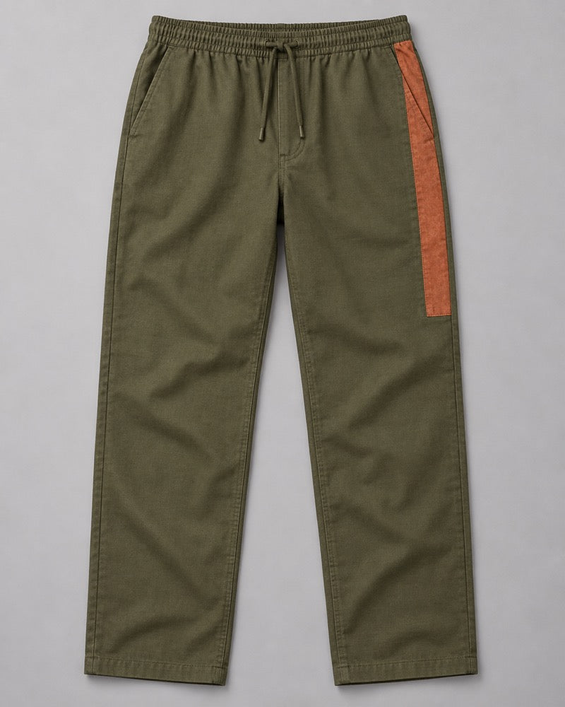 Olive Rust Highland Mosaic pants only, front product view