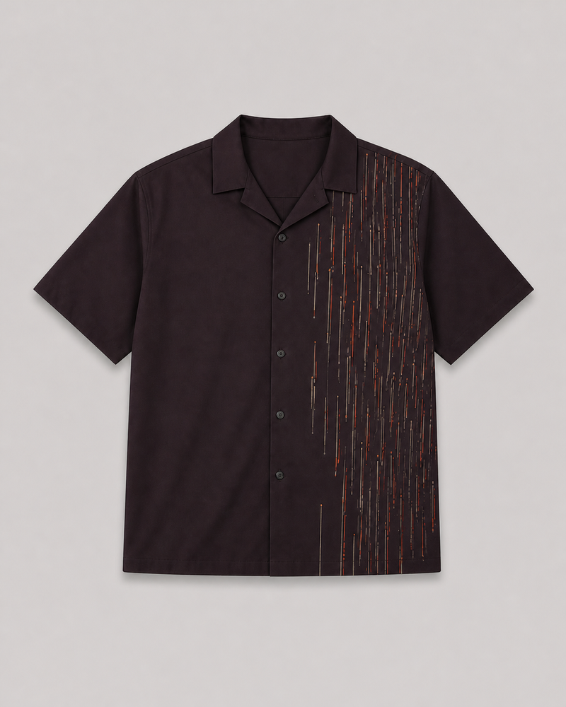 Plum Circuit big and tall camp-collar short-sleeve shirt, front view