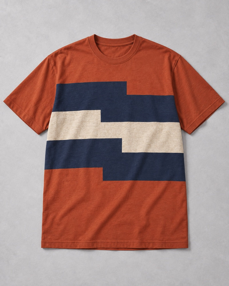 Rust Navy Terrace Shift T-shirt only, front product view